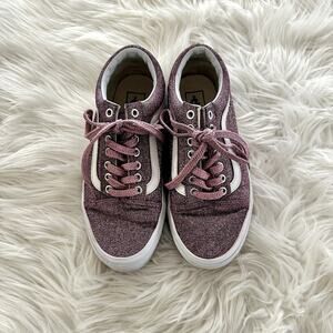 Vans Old Skool Lurex Glitter Skate Sneakers Sz 8